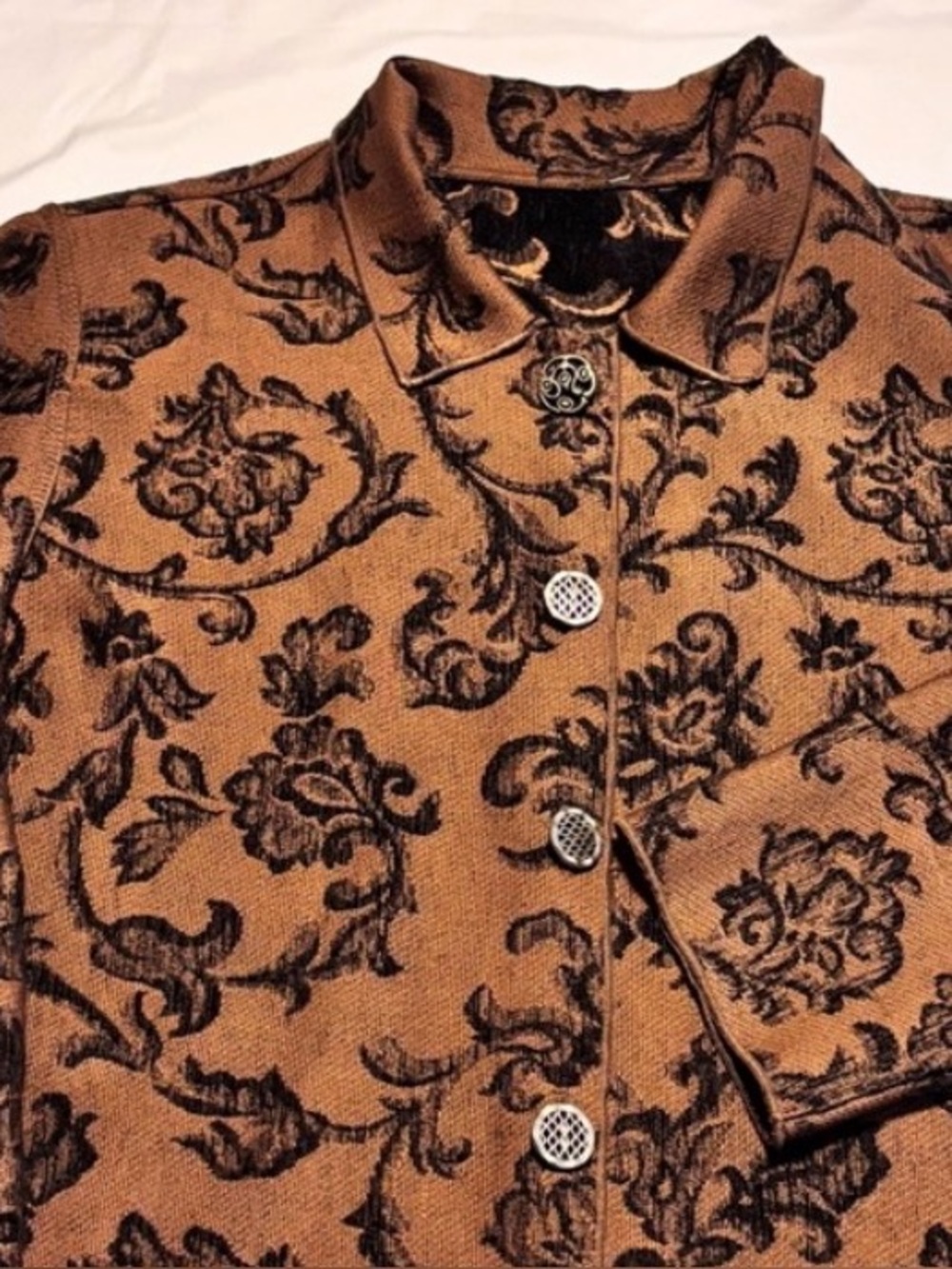 Winding River Reversible Woven Tapestry Jacket Blazer Womens L